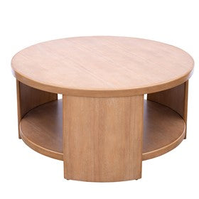 Skye Round Coffee Table with Shelf