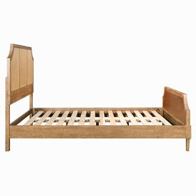 Salina Woven Cane Queen Platform Bed