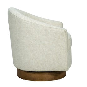 Ashton Upholstered Swivel Chair with Wood Base