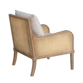 Morgan Cane Accent Chair with Removable Back Cushion