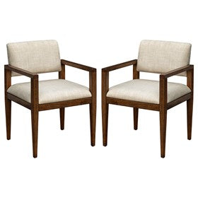 Benson Upholstered Dining Chairs with Arms (Set of 2)