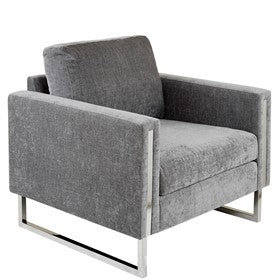 Madden Upholstered Metal Base Accent Lounge Chair