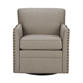 Devrim Herringbone Texture Swivel Chair