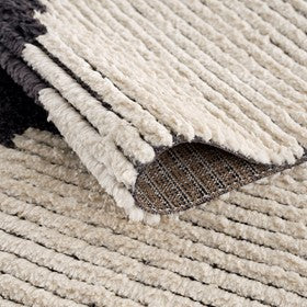 Amanda Black & Ivory Modern Area Rug