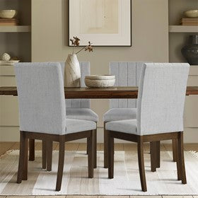 Everly Upholstered Channel-back Dining Chair Set of 2