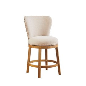 Stewart Upholstered 360 Degree Swivel Counter Stool 25" H