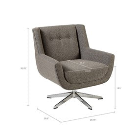 Nina Swivel Lounge Chair, Star Based Swivel